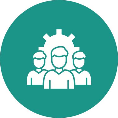 Yönetim Ekibi ikon vektör görüntüsü. Mobil uygulama web uygulaması ve yazdırma ortamı için uygundur.