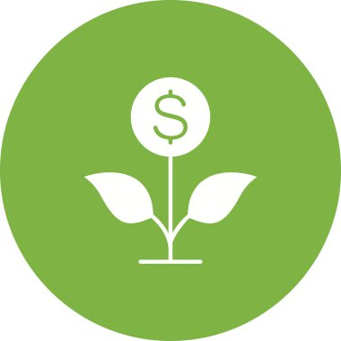 Para Büyüme simgesi vektör görüntüsü. Mobil uygulama web uygulaması ve yazdırma ortamı için uygundur.