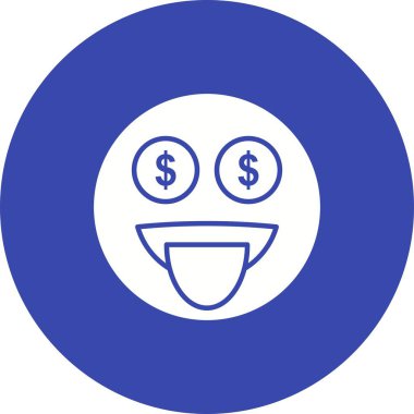 Money-Mouth Face icon vector image. Suitable for mobile application web application and print media.