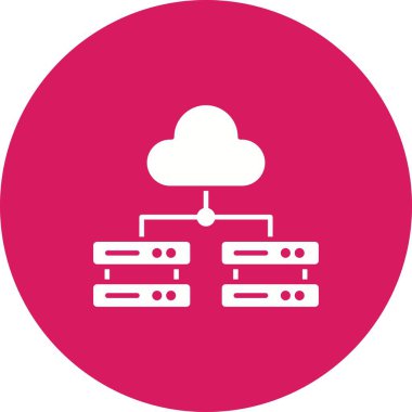 Çoklu Bulut Sunucuları simge vektör görüntüsü. Mobil uygulama web uygulaması ve yazdırma ortamı için uygundur.