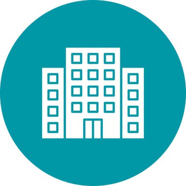 Ofis Binası ikon vektör resmi. Mobil uygulama web uygulaması ve yazdırma ortamı için uygundur.