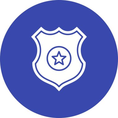 Polis rozeti vektör görüntüsü. Mobil uygulama web uygulaması ve yazdırma ortamı için uygundur.