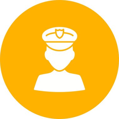 Polis ikonu vektör görüntüsü. Mobil uygulama web uygulaması ve yazdırma ortamı için uygundur.