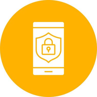 Güvenli Aygıt simgesi vektör görüntüsü. Mobil uygulama web uygulaması ve yazdırma ortamı için uygundur.