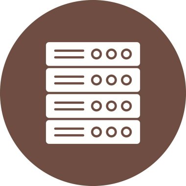 Sunucu simgesi vektör resmi. Mobil uygulama web uygulaması ve yazdırma ortamı için uygundur.