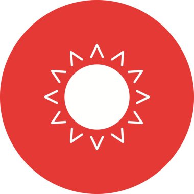 Güneş ikonu vektör görüntüsü. Mobil uygulama web uygulaması ve yazdırma ortamı için uygundur.