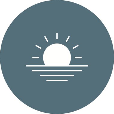 Gün batımı simge vektör görüntüsü. Mobil uygulama web uygulaması ve yazdırma ortamı için uygundur.
