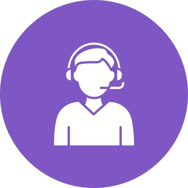 Ajan simgesi vektör resmini destekle. Mobil uygulama web uygulaması ve yazdırma ortamı için uygundur.