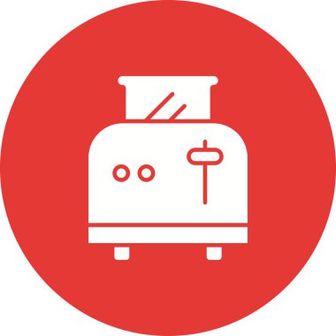 Tost makinesi ikonu vektör görüntüsü. Mobil uygulama web uygulaması ve yazdırma ortamı için uygundur.