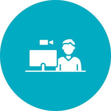 Video Arama simgesi vektör görüntüsü. Mobil uygulama web uygulaması ve yazdırma ortamı için uygundur.