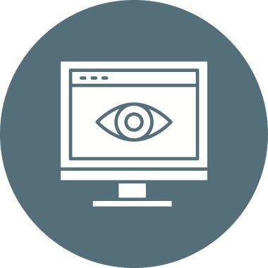 Web Görünürlük simgesi vektör görüntüsü. Mobil uygulama web uygulaması ve yazdırma ortamı için uygundur.