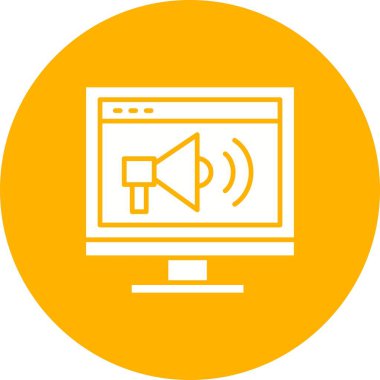 Web sitesi tanıtım simgesi vektör resmi. Mobil uygulama web uygulaması ve yazdırma ortamı için uygundur.