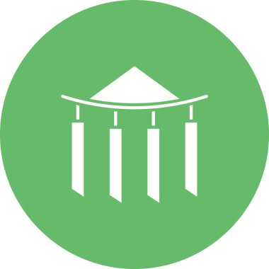 Rüzgar Çanı simgesi vektör görüntüsü. Mobil uygulama web uygulaması ve yazdırma ortamı için uygundur.