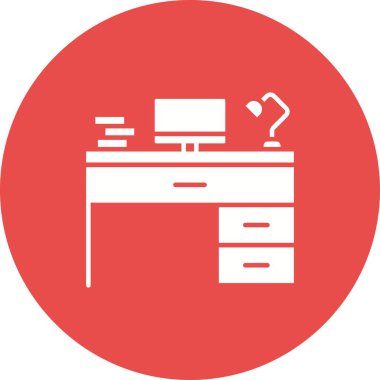 İş yeri simgesi vektör resmi. Mobil uygulama web uygulaması ve yazdırma ortamı için uygundur.