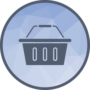 Sepet simgesi vektör görüntüsü. Mobil uygulama web uygulaması ve yazdırma ortamı için uygundur.