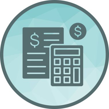 Bütçe simgesi vektör görüntüsü. Mobil uygulama web uygulaması ve yazdırma ortamı için uygundur.