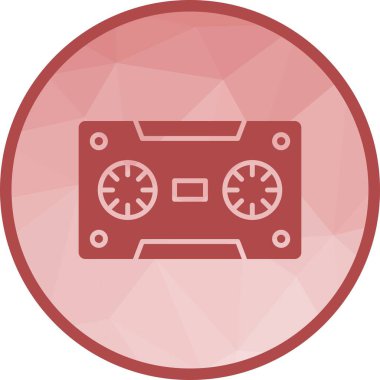 Kaset simgesi vektör görüntüsü. Mobil uygulama web uygulaması ve yazdırma ortamı için uygundur.