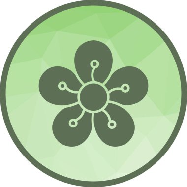 Kiraz çiçeği ikonu vektör görüntüsü. Mobil uygulama web uygulaması ve yazdırma ortamı için uygundur.