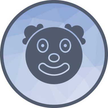 Palyaço Surat ikon vektör görüntüsü. Mobil uygulama web uygulaması ve yazdırma ortamı için uygundur.