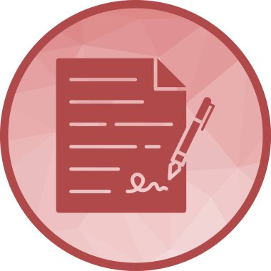 Kontrat simgesi vektör görüntüsü. Mobil uygulama web uygulaması ve yazdırma ortamı için uygundur.