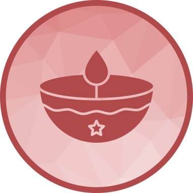 Diya Lamba simgesi vektör görüntüsü. Mobil uygulama web uygulaması ve yazdırma ortamı için uygundur.