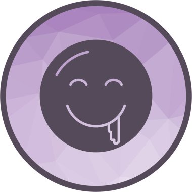 Salyalı Yüz ikonu vektör görüntüsü. Mobil uygulama web uygulaması ve yazdırma ortamı için uygundur.