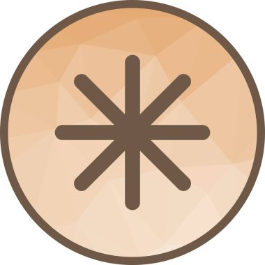 Sekiz Konuşan Asterisk ikon vektör görüntüsü. Mobil uygulama web uygulaması ve yazdırma ortamı için uygundur.