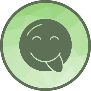 Yüze Tat Veren Yemek ikonu vektör görüntüsü. Mobil uygulama web uygulaması ve yazdırma ortamı için uygundur.