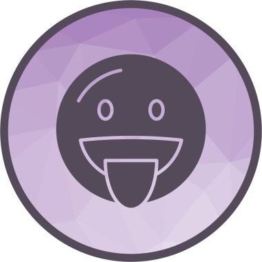 Dil ikonu vektör görüntüsü olan yüz. Mobil uygulama web uygulaması ve yazdırma ortamı için uygundur.