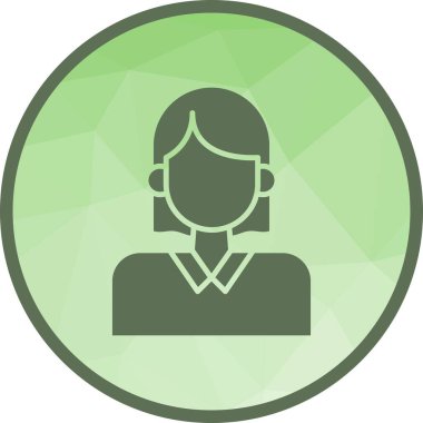 Bayan Öğrenci simgesi vektör görüntüsü. Mobil uygulama web uygulaması ve yazdırma ortamı için uygundur.