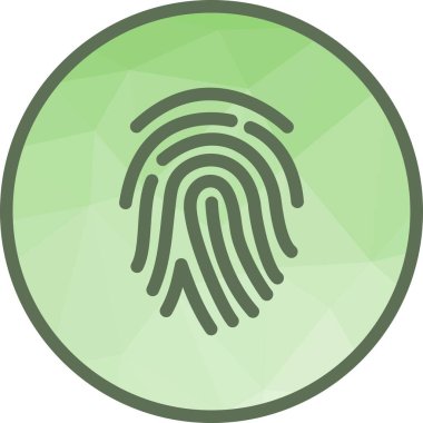 Parmak izi ikon vektör görüntüsü. Mobil uygulama web uygulaması ve yazdırma ortamı için uygundur.