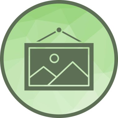 Çerçevelenmiş Resim simgesi vektör resmi. Mobil uygulama web uygulaması ve yazdırma ortamı için uygundur.