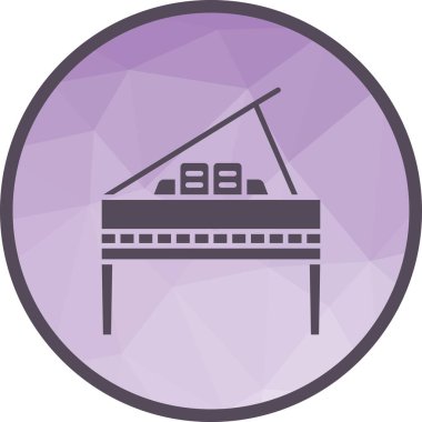 Büyük Piyano ikonu vektör görüntüsü. Mobil uygulama web uygulaması ve yazdırma ortamı için uygundur.