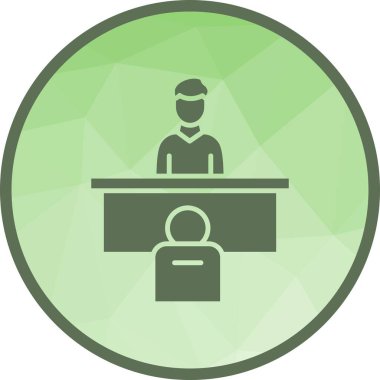 Röportaj simgesi vektör resmi. Mobil uygulama web uygulaması ve yazdırma ortamı için uygundur.