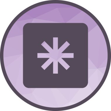 Anahtar kapağı Asterisk simgesi vektör görüntüsü. Mobil uygulama web uygulaması ve yazdırma ortamı için uygundur.