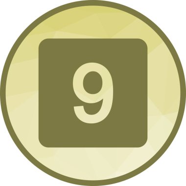 Keycap Digit Nine simge vektör görüntüsü. Mobil uygulama web uygulaması ve yazdırma ortamı için uygundur.