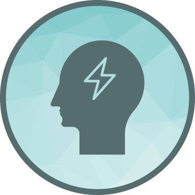 Zihin Gücü ikon vektör görüntüsü. Mobil uygulama web uygulaması ve yazdırma ortamı için uygundur.