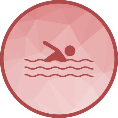 Yüzme ikonu vektör görüntüsü. Mobil uygulama web uygulaması ve yazdırma ortamı için uygundur.
