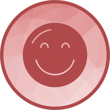 Rahatlamış yüz ikonu vektör görüntüsü. Mobil uygulama web uygulaması ve yazdırma ortamı için uygundur.