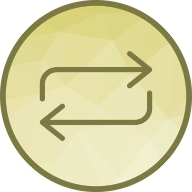 Simge vektör görüntüsünü tekrarla. Mobil uygulama web uygulaması ve yazdırma ortamı için uygundur.