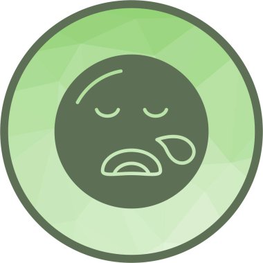 Uykulu Yüz ikon vektör görüntüsü. Mobil uygulama web uygulaması ve yazdırma ortamı için uygundur.