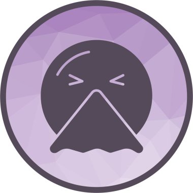 Hapşıran Yüz simgesi vektör görüntüsü. Mobil uygulama web uygulaması ve yazdırma ortamı için uygundur.