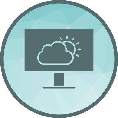 Hava Durumu ikonu vektör görüntüsü. Mobil uygulama web uygulaması ve yazdırma ortamı için uygundur.