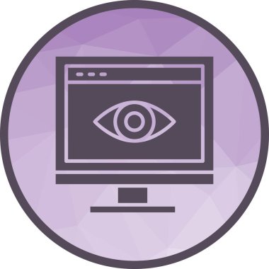 Web Görünürlük simgesi vektör görüntüsü. Mobil uygulama web uygulaması ve yazdırma ortamı için uygundur.