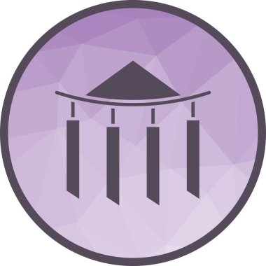 Rüzgar Çanı simgesi vektör görüntüsü. Mobil uygulama web uygulaması ve yazdırma ortamı için uygundur.