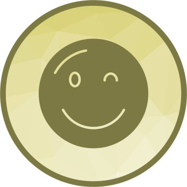 Göz Kırpan Yüz ikon vektör görüntüsü. Mobil uygulama web uygulaması ve yazdırma ortamı için uygundur.