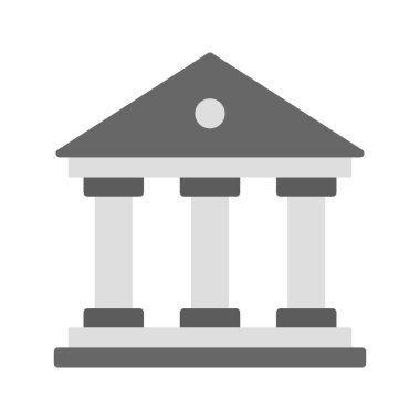 Bank Building ikon vektör görüntüsü. Mobil uygulama web uygulaması ve yazdırma ortamı için uygundur.