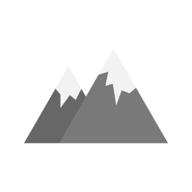 Karla kaplı dağ ikonu vektör görüntüsü. Mobil uygulama web uygulaması ve yazdırma ortamı için uygundur.