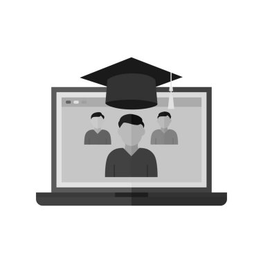 Simge vektör görüntüsü öğreniliyor. Mobil uygulama web uygulaması ve yazdırma ortamı için uygundur.