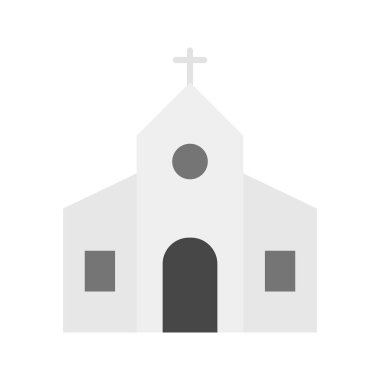 Kilise ikonu vektör görüntüsü. Mobil uygulama web uygulaması ve yazdırma ortamı için uygundur.